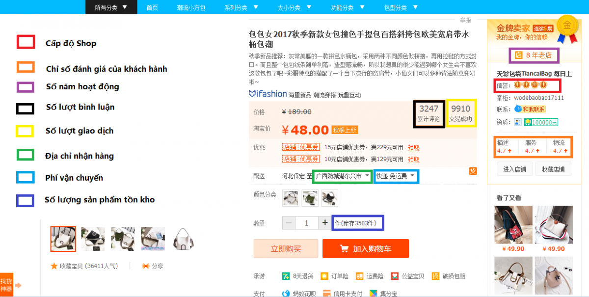 danh gia do uy tin cua cac nha cung cap tren taobao 1