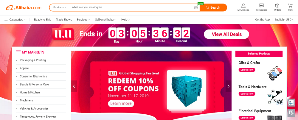 alibaba trang chu scf