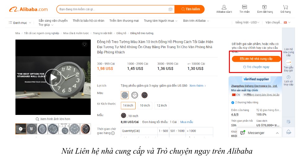 liên hệ nhà cung cấp
