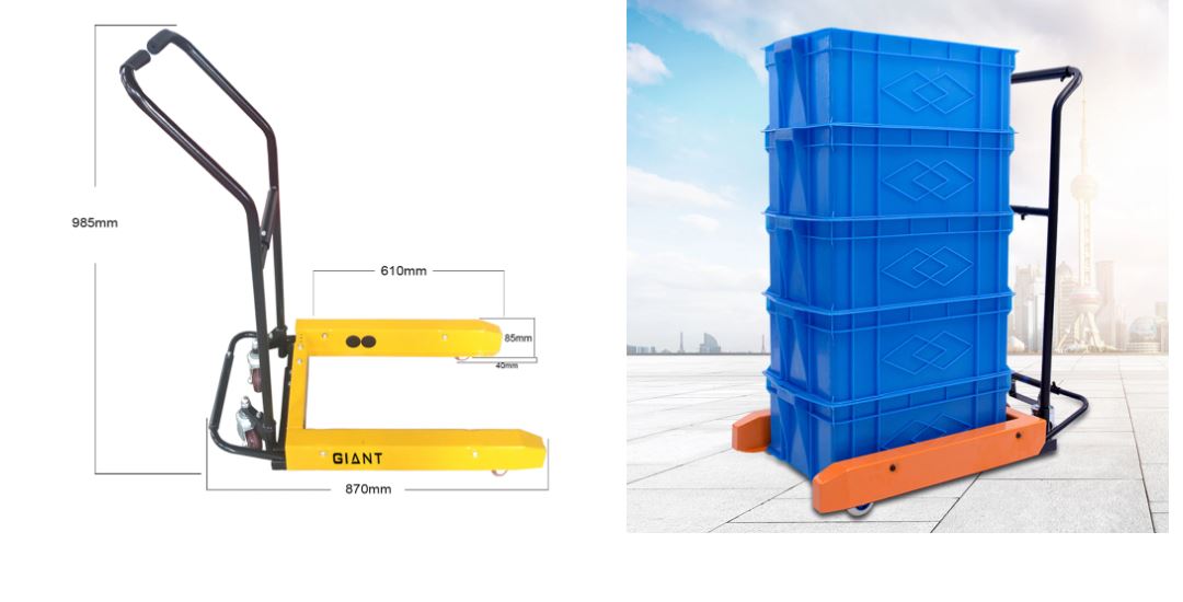 Xe đẩy tay khổng lồ cho hộp quay vòng nhựa Xe vận chuyển thùng nhựa (PTT350) 3 Capture 1