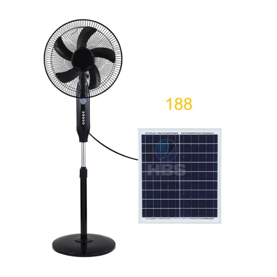 quat tich dien nang luong mat troi Solar Fan ma 188 den