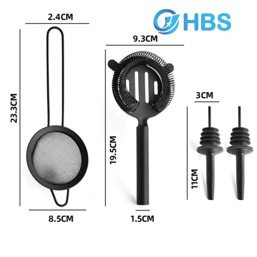 Bo 8 Mon Inox Pha Che Shaker Tra Sua Cocktail Cao Cap 2
