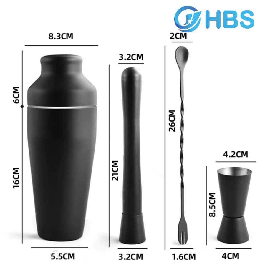 Bo 8 Mon Inox Pha Che Shaker Tra Sua Cocktail Cao Cap 3
