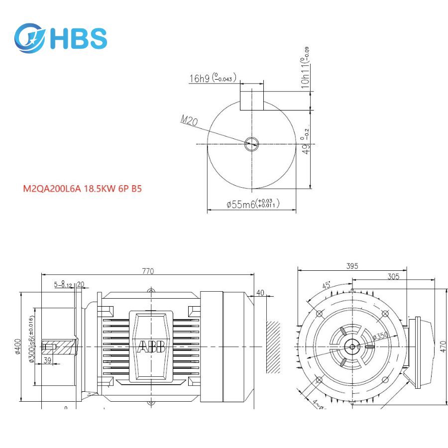Động cơ ABB chính hãng M2QA200L6A 3 Dong co ABB chinh hang M2QA200L6A 2