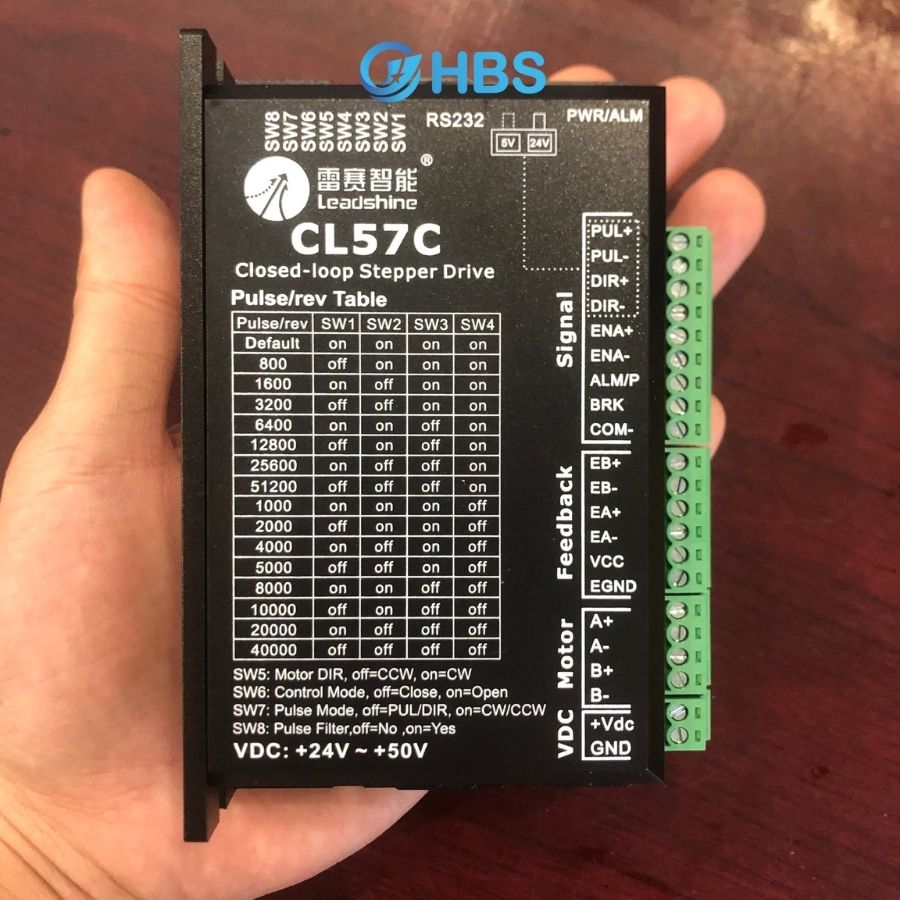 Trình điều khiển động cơ bước vòng kín CL57C 3 12 12